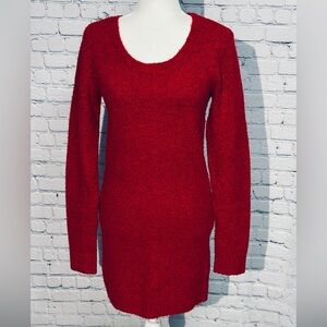 Arizona Jeans Company Elegant Red Knit Sweater Dress